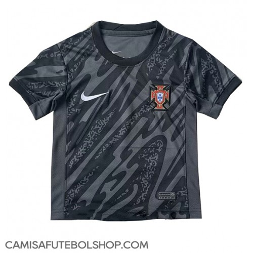 Camisa de time de futebol Portugal Goleiro Replicas 2º Equipamento Europeu 2024 Manga Curta